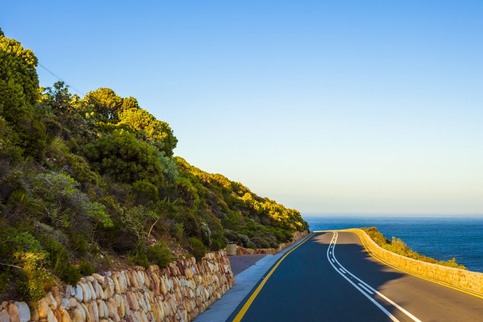 Carretera costa por Cape Town, South Africa Sudáfrica en Coche