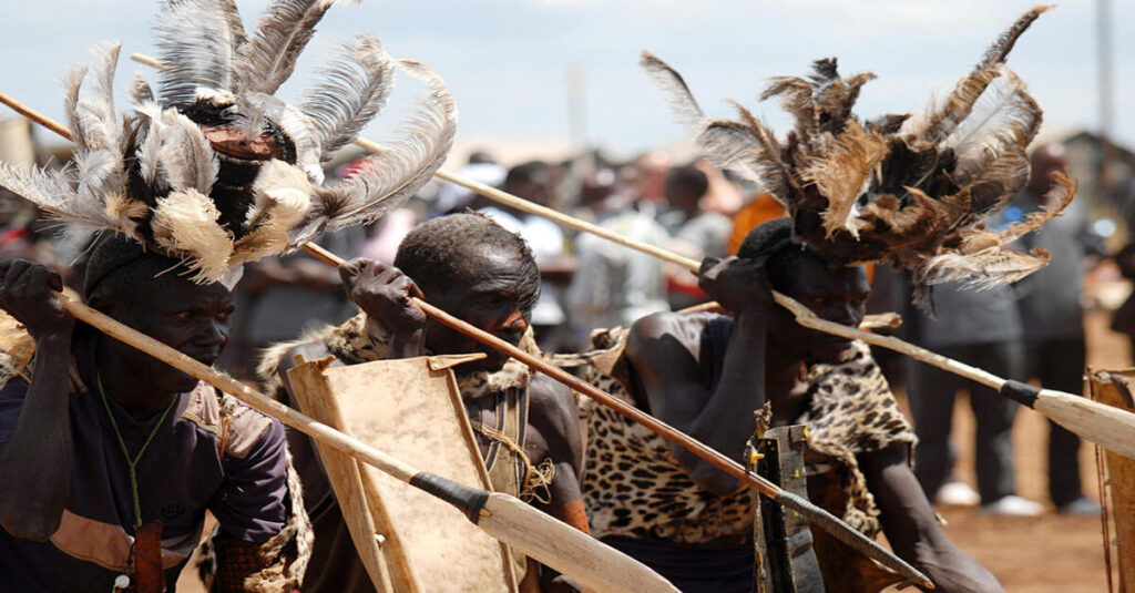 Ritual de una comunidad local de Uganda