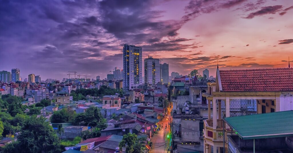 Imagen panorámica de la ciudad de Hanoi