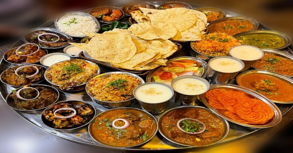 Varios platos de la gastronomía de la India
