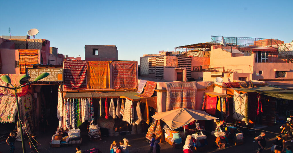Una de las zonas del distrito de la Medina de Marrakech