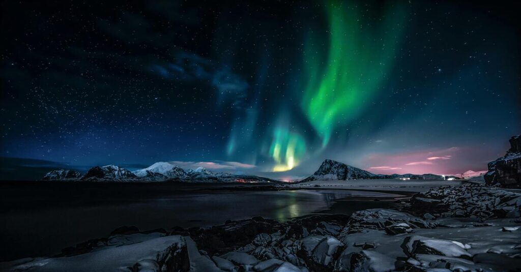 Aurora boreal en Kimmirut