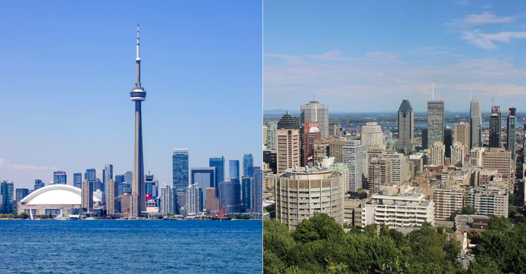  Toronto y Montreal, las dos ciudades canadienses más conocidas por los viajeros