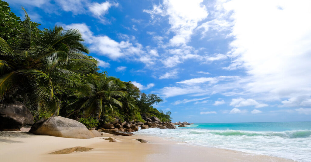 Playa de Anse Georgette, en la isla de Praslin