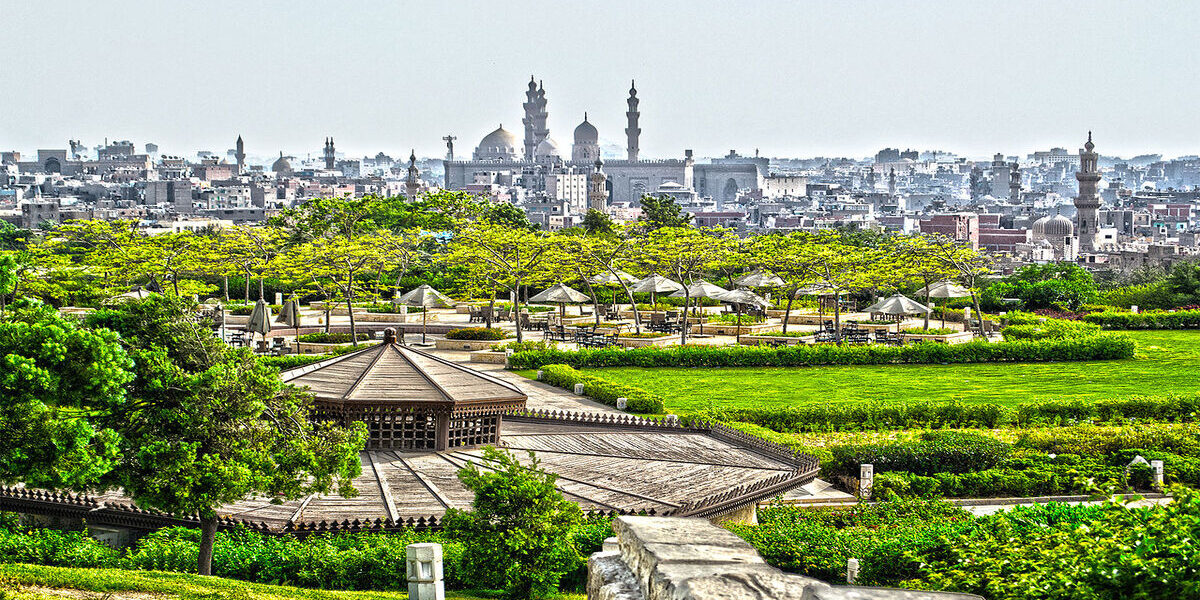 Vistas de El Cairo desde el parque Al-Azhar