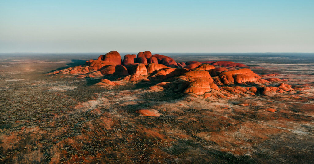 Vista aérea de Kata Tjuta