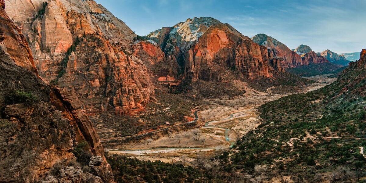 Panorámica de una zona del Parque Nacional Zion, en Estados Unidos