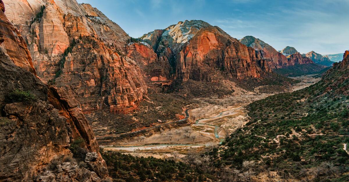 Panorámica de una zona del Parque Nacional Zion, en Estados Unidos