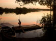 Atardecer en el Parque Nacional do Jaú, en el Amazonas de Brasil