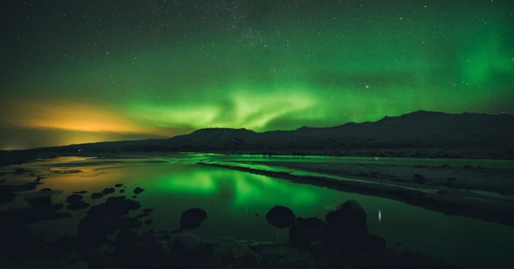 Auroras boreales en la zona de Akureyri