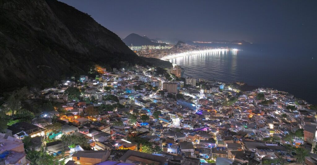 Favela de Vidigal, al sur de Río de Janeiro