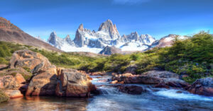 Increíble paisaje natural en la Patagonia argentina