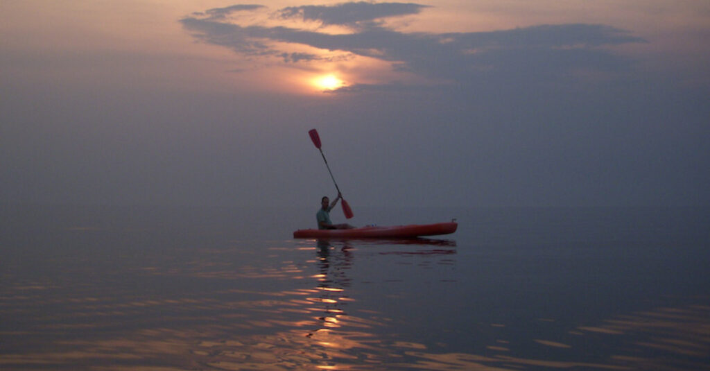 Kayak en el lago Tanganica