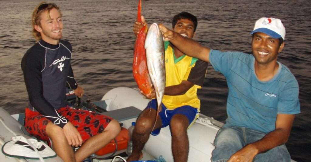 Pesca con técnicas locales en Maldivas