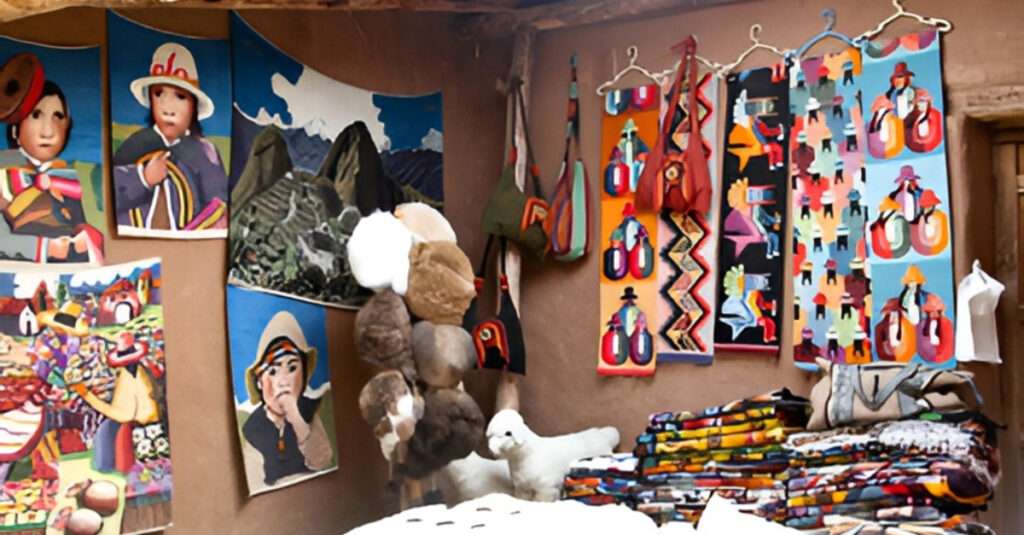Tienda de tejidos artesanales en Chinchero