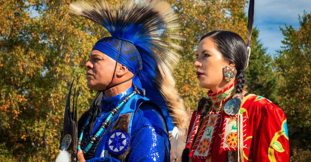 Miembros del pueblo indígena Mi'kmaq de Canadá